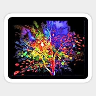 Falling Leaves Tree Sticker